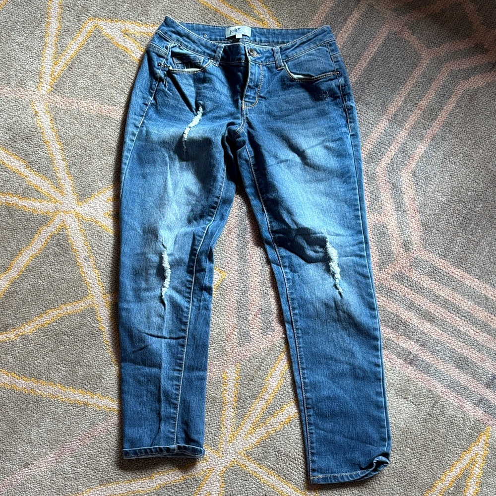 Jolt Women's Blue Distressed Skinny Jeans